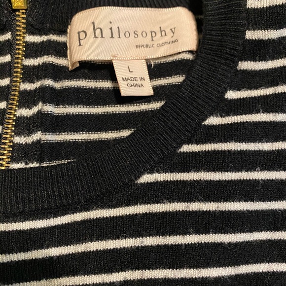 Philosophy quarter sleeve stripped sweater - Picture 4 of 4